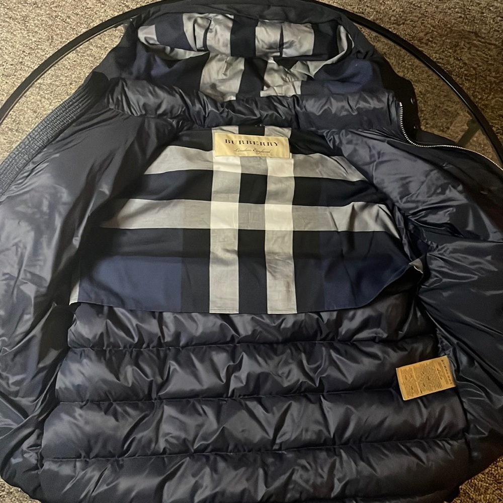 Men's Navy Blue Light Burberry Coat